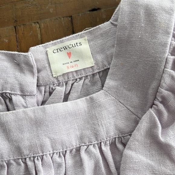 Crewcuts lilac linen flutter shoulder top and cropped pants matching set nwot - Picture 4 of 10